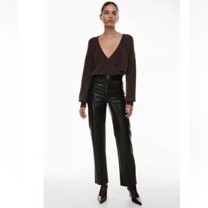 Wilfred Melina vegan leather pant in black, size 4 women’s